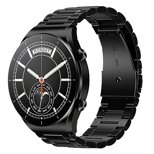 Hiseus Cinturino Compatibile Con Xiaomi Watch S1/Xiaomi Watch S1 Active/Xiaomi Mi Watch Sports/Xiaomi Mi Watch Color Cinturino Di Ricambio In Acciaio