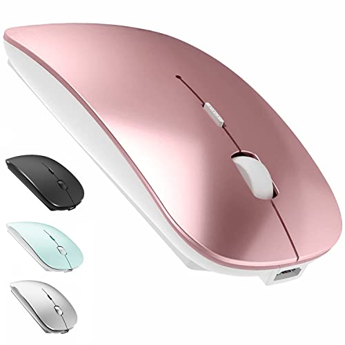 Mouse Wireless Bluetooth Per Macbook Pro/Air/Mac/Ipad/Laptop/Desktop/Mac/Pc/Computer/Telefono - Mouse Portatile Sottile E Silenzioso Con Adattatore Us
