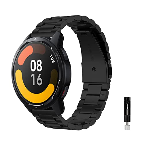 Keefos Cinturino Per Xiaomi Watch 2 Pro/Xiaomi Watch S1 Pro/Watch S1/Watch S1 Active/Mi Watch, Metallo Cinturino Acciaio Inossidabile Wristband Per Hu