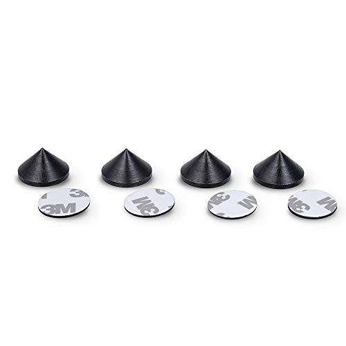 Precisiongeek Acciaio Annerito Spike/Cono Absorber Per Altoparlanti Vite 4 Pz + Cuscinetto Per Settore Biadesivo 4 Pz