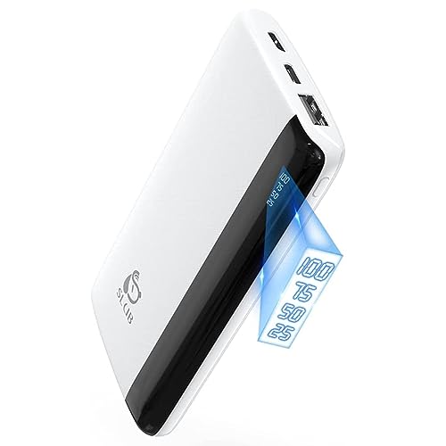 Slub Power Bank 12000Mah, 3A Usb C Ricarica Rapida, Sottile Leggero Caricatore Portatile, Led Display Digitale, Compatibile Con Iphone, Samsung, Huawe
