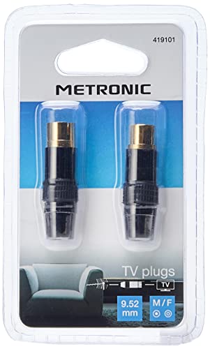 Metronic 419101 Spina Tv Schermata, Nero