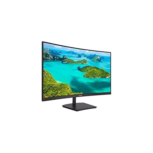 Philips 241E1Sc 24" Monitor Curvo Amd Freesync 75 Hz Led Va Fhd, 4Ms, 3 Side Frameless, Low Blue Mode, Flicker Free, Hdmi, Vga, Vesa, Nero