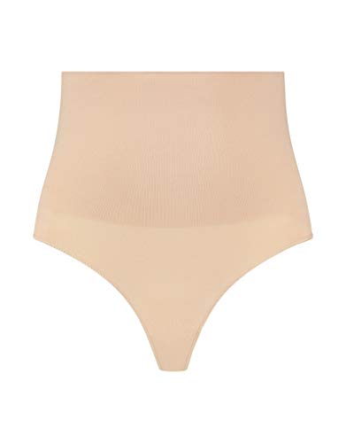 Bye Bra Perizoma Senza Cuciture, Perizoma Da Donna, Perizoma Modellante, Effetto Rinforzante, Beige E Nero, S-Xxl (Beige, L)