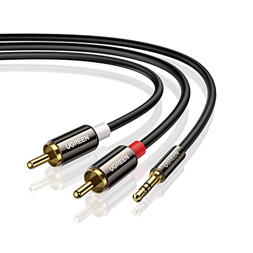 Ugreen Cavo Rca Jack Adattatore 3,5Mm A 2Rca Maschio Audio Stereo Per Home Theater, Amplificatore, Hdtv, Altoparlanti Stereo, Subwoofer Ecc, 2 Metri -