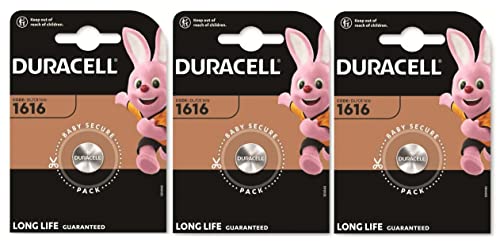 3X Duracell 1616 Lithium (3 Blister Da 1 Batteria) 3 Pile