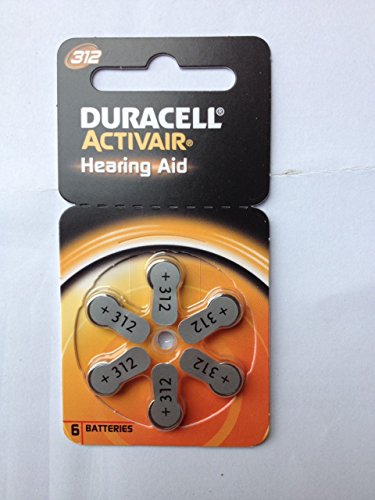 Duracell Activair 312 - Batterie Per Apparecchi Acustici, 6 Batterie