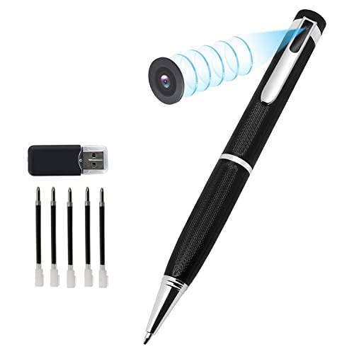 Telecamere Spia,32Gb Microcamera Spia Nascosta Pen 1080P Videocamera Nascosta Mini Penna Con Videocamera Nascosta Con Motion Detection E Audio, E 5 In