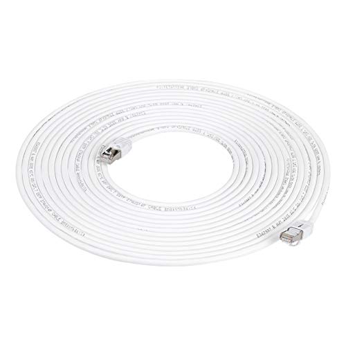 Amazon Basics - Cavo Di Rete Ethernet Patch Cat7 Ad Alta Velocità Gigabit Con Connettori Rj45, Bianco, 15,24 M
