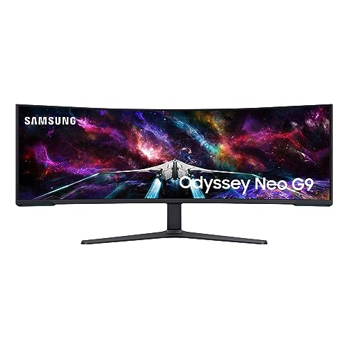 Samsung Monitor Gaming Odyssey Neo G9 (S57Cg952), Curvo (1000R), 57'', 7680X2160 (Dual Uhd), 32:9, Mini Led, Hdr1000, Va, 240 Hz, 1 Ms (Gtg), Freesync