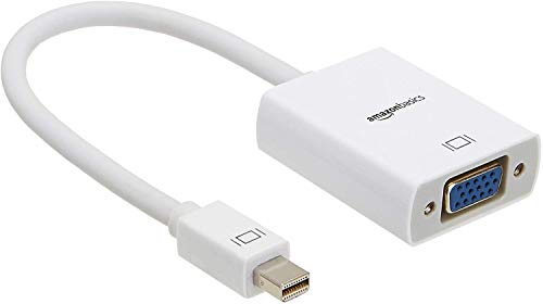 Amazon Basics Adattatore Da Mini Displayport A Monitor Vga, Bianco