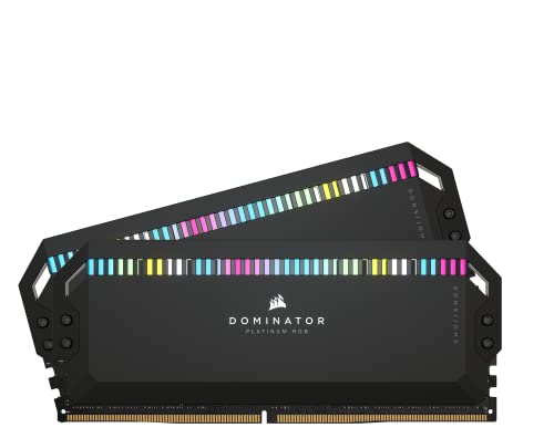 Corsair Dominator Platinum Rgb Ddr5 Ram 32Gb (2X16Gb) 6200Mhz Cl36 Intel Xmp Compatibile Icue Memoria Per Computer - Nero (Cmt32Gx5M2E6200C36)
