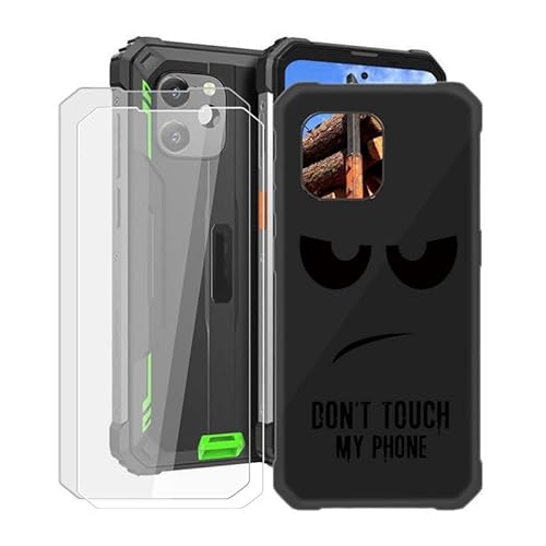 Hgjtf Cover Per Blackview Bv8900 (6.50") Con 2 X Pellicola Vetro Temperato, Antiurto Morbido Tpu Protettiva Case, Ultra Sottile Anti-Graffio Custodia