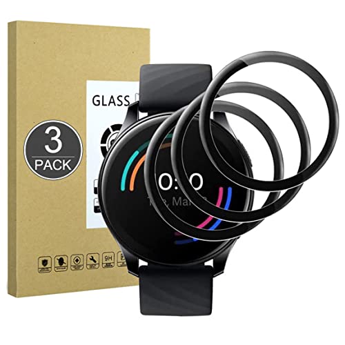 E-Hamii Pellicola Protettiva Compatibile Con Oneplus Watch, [3 Pezzi] [3D Curved Full Cover] [Resistente Ai Graffi, Alta Definizione] Pellicola Protet