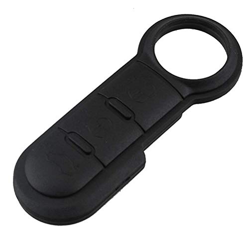 Gommino Di Ricambio 3 Tasti Compatibile Con Fiat Punto - Stilo - Panda - 500 –500L - Lancia Delta - Cover Plastica Portachiavi Accessori Ricambi Copri