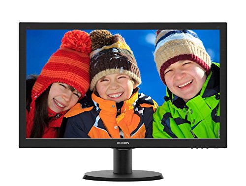 Philips 243V5Qhaba Monitor 24" Led Mva Full Hd, 1920 X 1080, Hdmi, Dvi, Vga, Attacco Vesa, Nero