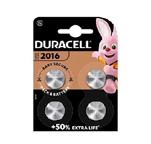 4X Duracell 2016 Lithium (1 Blister Da 4 Batterie) 4 Pile