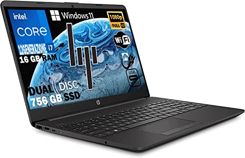 Hp 250 G9, Notebook Pc Portatile Intel Core I7, 12Th 4,7Ghz, Ram 16Gb, Sshd 756Gb, Display 15.6" Fhd Ips, Windows 11 Pro, Pacchetto Office Pro 2021, P