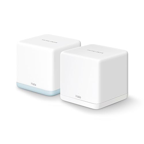 Tp-Link Mercusys Halo H32G(2-Pack) Router Wifi Mesh Ac1200Mbps, Router E Ripetitore, 2 Pezzi Con Copertura Fino A 260㎡, Porte Ethernet Gigabit, Beamfo