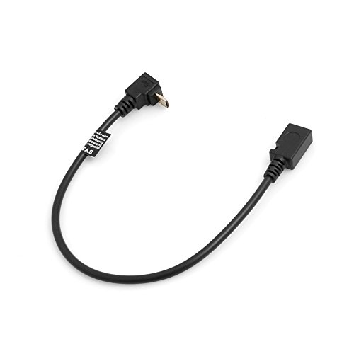 System-S Micro Usb 90 ° Gradi Verso Il Basso Angolo A Micro Usb Adattatore Cavo Dati Ricarica Cavo Di Prolunga 27 Cm