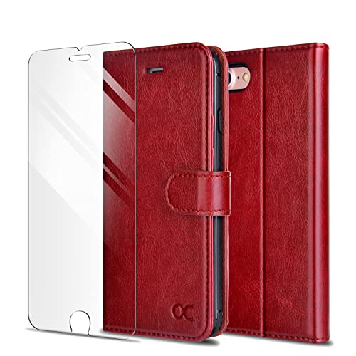 Ocase Custodia Iphone Se 2020 / Iphone Se 2022, Cover Iphone 8 / Iphone 7 Con Tpu Antiurto Portatessere Portafoglio [Pellicola Protettiva Gratuita] Co
