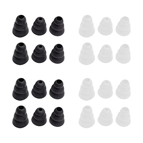 12 Paia Tappi Orecchie In Silicone, Tre Strati Tappi Orecchie Con Isolamento Acustico In Silicone,Tappi Ricambio Auricolari, Adatti Maggior Parte Degl