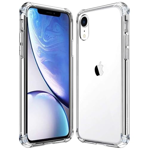 Hually Cover Per Iphone Xr, Premium Custodie Iphone Xr Trasparenti, Ultra Sottile Con Paraurti Flessibile Antiurto E Pc Dorso Rigido(Cristallino)