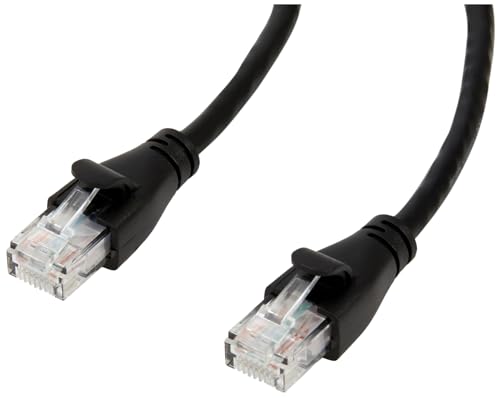 Amazon Basics Cavo Patch Ethernet Di Cat 6 Con Connettori Rj45, 3 M, Confezione Da 5, Nero
