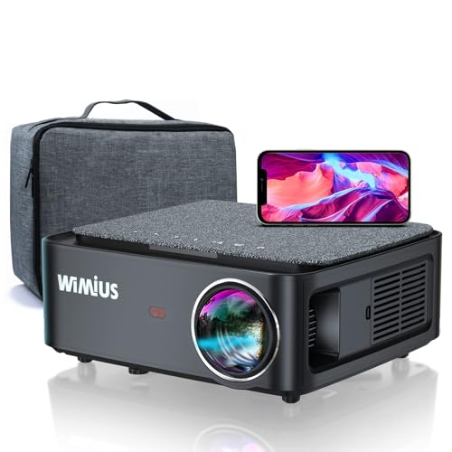Videoproiettore Wifi Bluetooth, 18000 Lumen Proiettore Full Hd 1080P Supporto 4K 4D Correzione Trapezoidale Zoom Funzione Proiettore Wifi Home Cinema