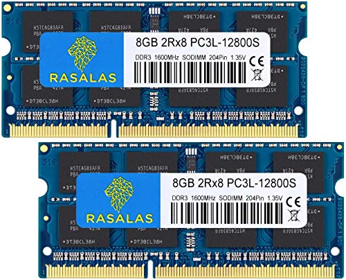 Rasalas 16Gb (2X8Gb) Ddr3L 1600Mhz Sodimm 2Rx8 Pc3L-12800S 8 G Ddr3 Portatile Ram Pc3 12800 Notebook 1.35V 204-Pin 1600 Memoria Cl11 Kit