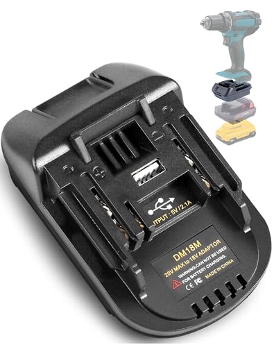 Dm18M Adattatore Batteria Per Makita 18V Power Tools, Converti Milwaukee 18V O Dewalt 20V Li-Ion Batteria A Makita