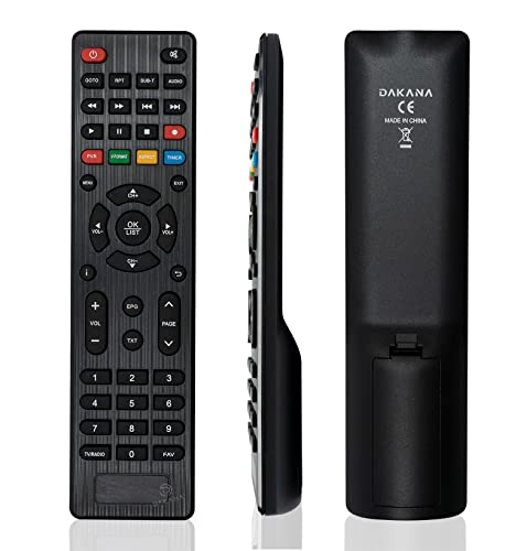Dakana Telecomando Di Ricambio Per Xoro Hrt 7620 / Hrk7659 E Altri Ricevitori Hrs/Hrk/Hrt Tv Remote Control Preconfigurato E Pronto All'Uso