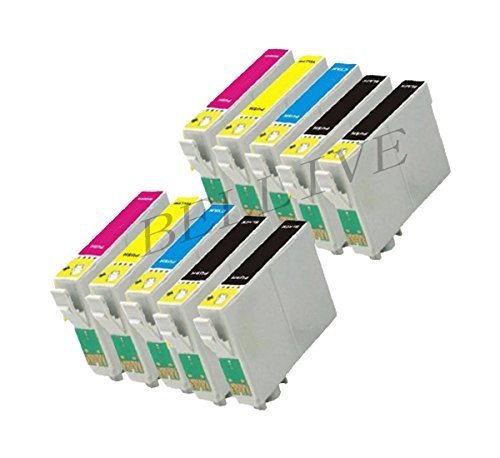 10 Cartucce Compatibili Per Epson T0711 T0712 T0713 T0714 Stylus Dx6000 Dx6050 Dx7000F Stylus D92 D120
