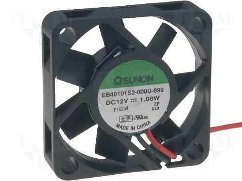 Sunon Ventola 40 X 40 X 10 Mm, Ee40101S2-999 Dc 12 V, 6100 Giri/Min, 23 Dba, 2 Cavi