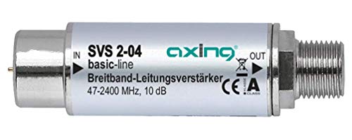 Axing Svs 2-04 Amplificatore Di Linea Per Segnali Satellitari E Antenna, 10 Db, 47-2400 Mhz