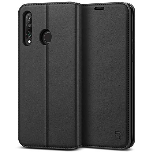 Bez Cover Huawei P30 Lite, Custodia Compatibile Per Huawei P30 Lite, Protettiva Portafoglio In Pelle Con Porta Carta Di Credito, Kick Stand, Chiusura