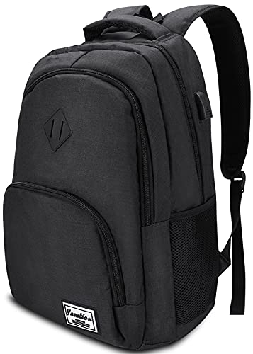 Yamtion Zaino Porta Pc Con Porta Di Ricarica Usb,Zaino Impermeabile,Zaino Per Computer Da 15.6 Pollici Per Business (Gjb6-Nero)