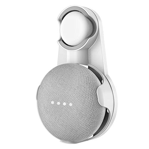 Cozycase Supporto Per Google Nest Mini, Google Home Mini, Gestione Dei Cavi Integrata Senza Viti (Bianco + Grigio)