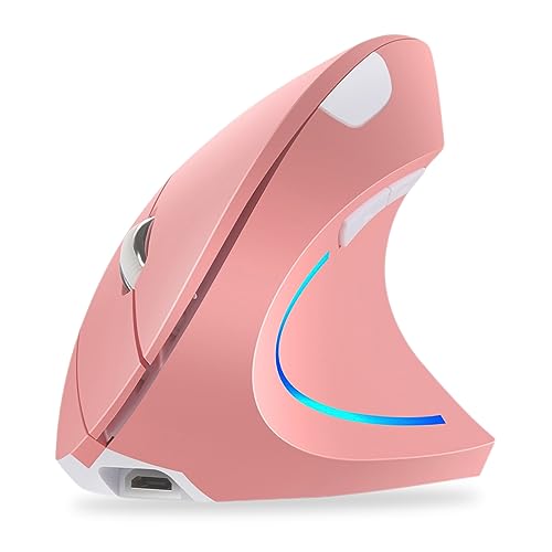Wrewing Mouse Ergonomico, Mouse Senza Fili 2.4 Ghz Senza Fili Mouse Verticale Con 4 Dpi Regolabile 800/1200/1600/2400, 6 Tasti, Compatibile Con Pc, De