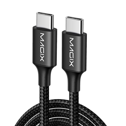 Magix Cavo Usb C 100W 0,5M Nero, Ricarica Rapida Pd 5A, Velocità Di Sincronizzazione Dati 10Gbps, 4K 60Hz, Compatibile Con Macbook Pro/Air, Ipad Pro 2