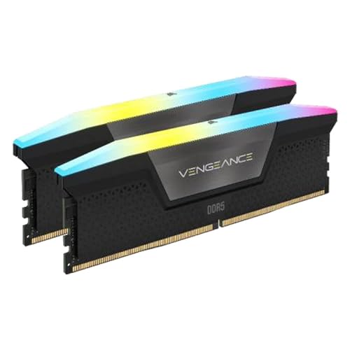Corsair Vengeance Rgb Ddr5 Ram 32Gb (2X16Gb) 7000Mhz Cl40 Intel Xmp Memoria Per Computer Compatibile Icue - Nero (Cmh32Gx5M2B7000C40)