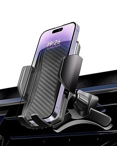 Hoppac Porta Cellulare Auto, Supporto Telefono Auto Bocchette Aria [2023 Aggiorna Gancio In Acciaio & Rotazione A 360° & Rilascio Rapido] Universale S