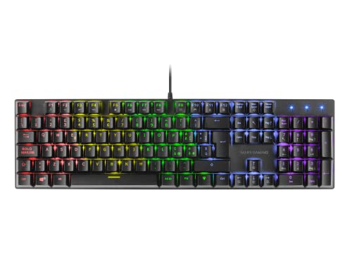 Mars Gaming Mk422 Nero, Tastiera Meccanica Gaming Rgb, Antighosting, Switch Meccanico Rosso, Lingua Italiana