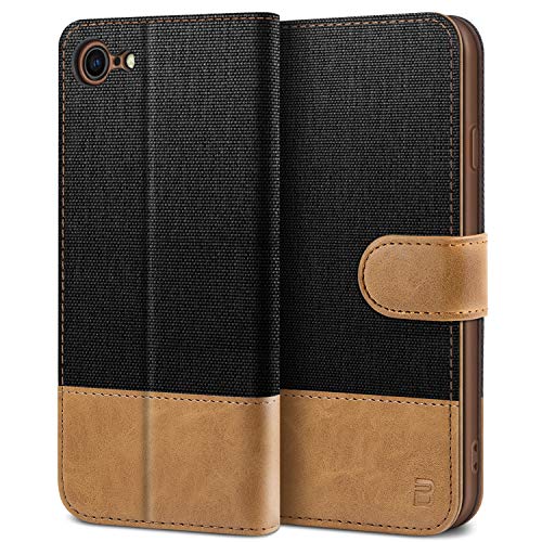 Bez Cover Iphone Se 2020, Custodia Per Portafoglio Iphone 7 / Iphone 8 / Iphone Se 2020 / Iphone Se 2022 Protettiva In Tela E Pu Pelle Portafoglio Fli