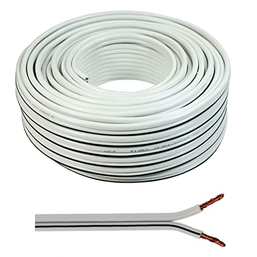 Cavo Per Altoparlante, Bianco, 2 X 4,00 Mm², 50 M, Anello