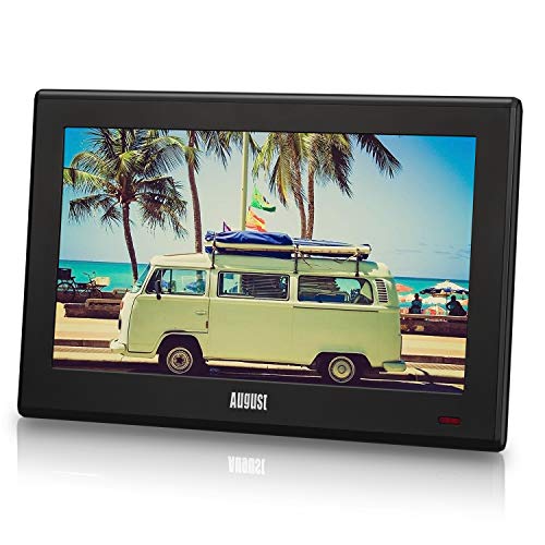 August Da100D Televisore Portatile Tdt Hd 10" Dvb-T/Dvb-T2/ Analogica / Mpeg4 H.264/H.265/Hevc - Tv Digitale Lcd Uhd, Multimedia Player, Pvr, Usb, Min