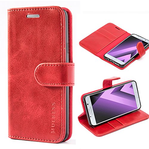 Mulbess Cover Per Samsung Galaxy A3 2016, Custodia Pelle Con Magnetica Per Samsung Galaxy A3 2016 [Vinatge Case], Vino Rosso