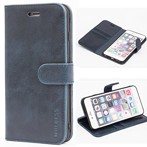 Mulbess Custodia Per Iphone 6S Plus/Iphone 6 Plus, Cover Magnetica Flip Con Chiusura, Fessura Carte Portafoglio, Portacellulare Protezione, Vintage Na