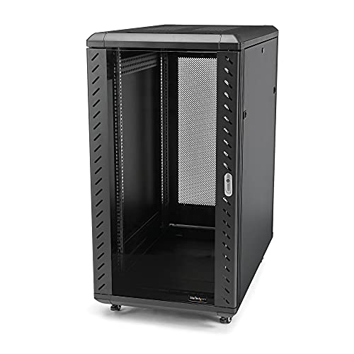 Startech.Com Armadio Rack 32U 19" Con Sportello In Vetro, Server Rack 4 Montanti Con Serratura E Ruote, Profondità Regolabile
