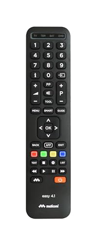 Meliconi Easy 4.1, Telecomando Universale 4 In 1, Telecomando Compatibile Con Samsung, Lg E Sony E Altri Brand, Sostituisce Telecomandi Per 4 Disposit